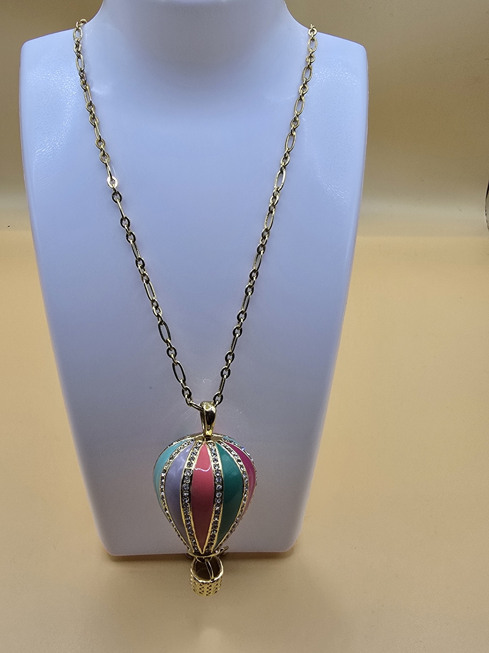 Kate Spade "Up Up & Away" Hot Air Balloon Statement Necklace